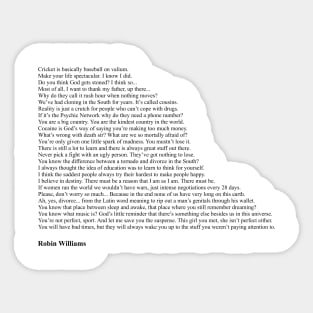 Robin Williams Quotes Sticker